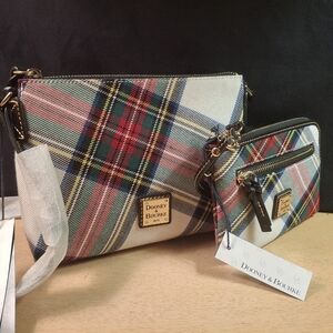 Dooney & Bourke Plaid Tartan Crossbody Pouchette with Coin Purse